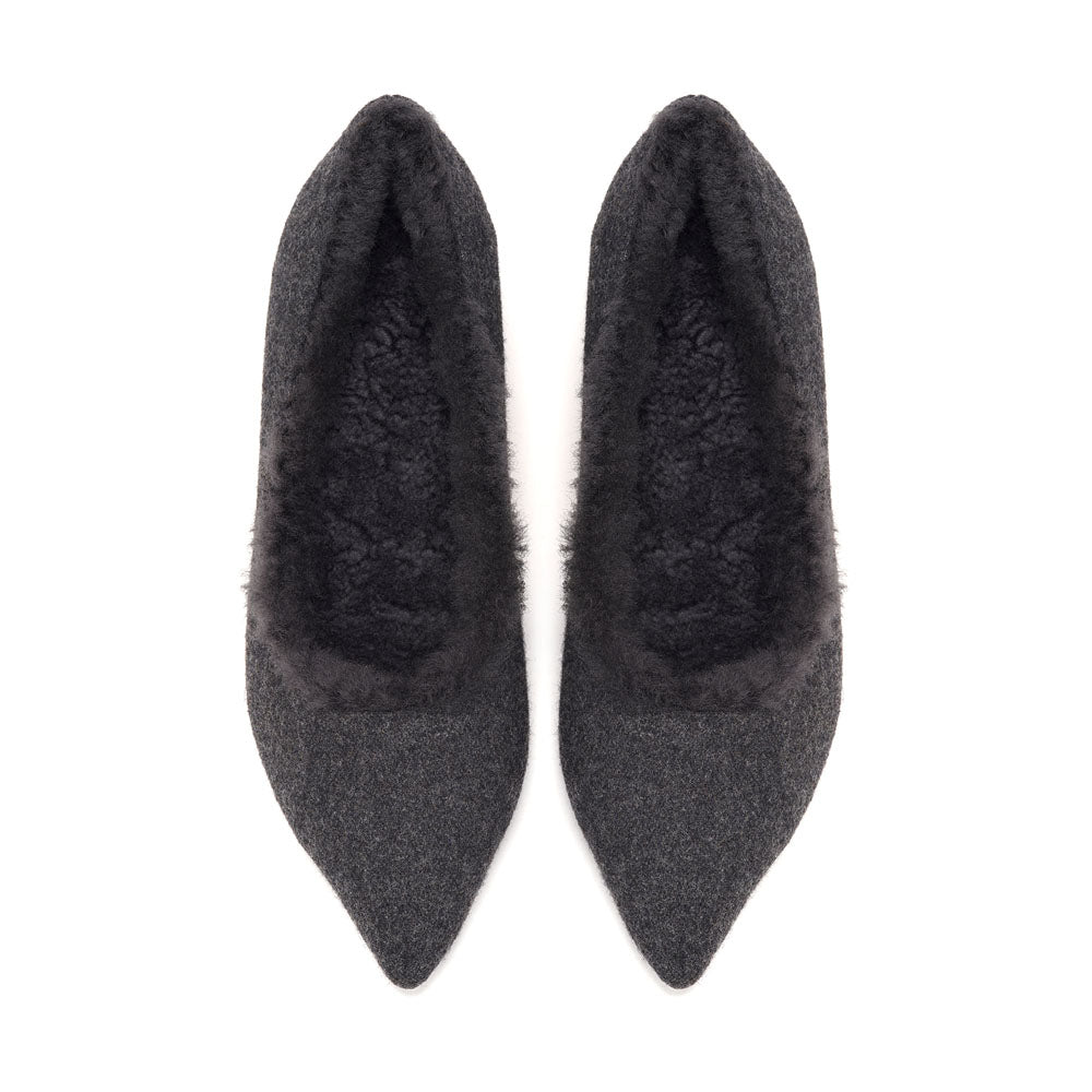 Juliette Wool Grey Shoes by Age of Innocence