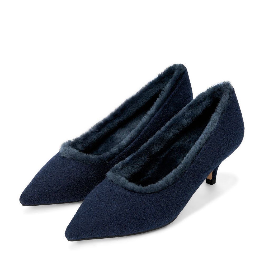 Juliette Wool Navy Shoes by Age of Innocence