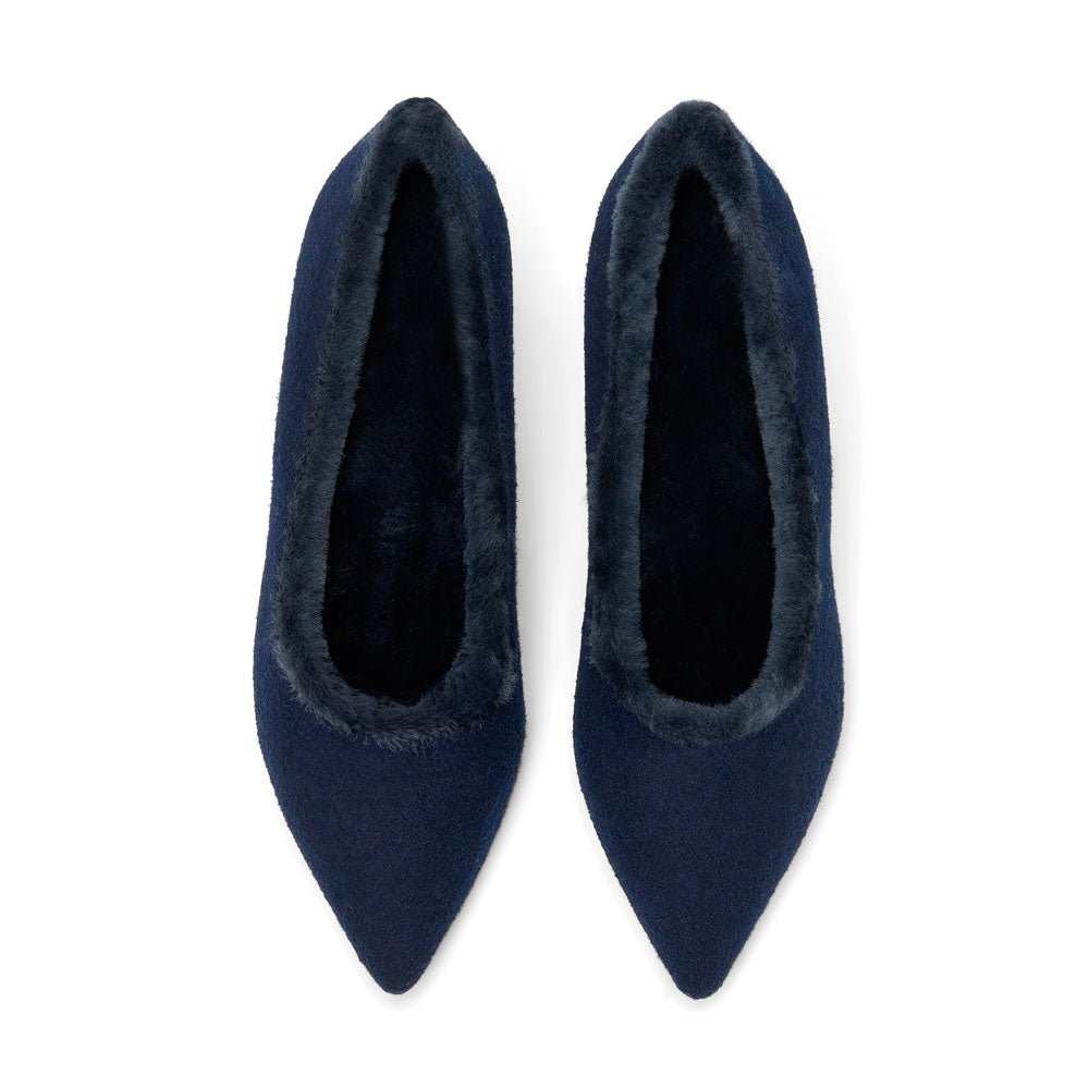 Juliette Wool Navy Shoes by Age of Innocence