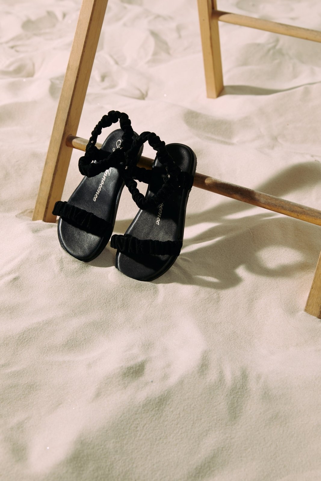 Kyle Suede Black Sandals Age of Innocence