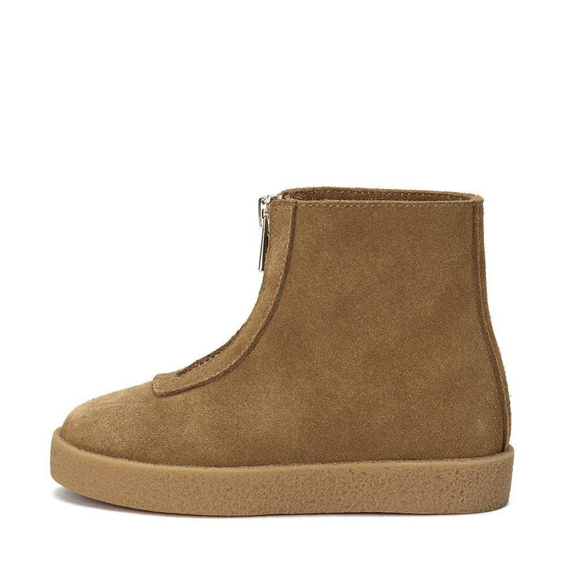 Leah Suede Camel Boots by Age of Innocence