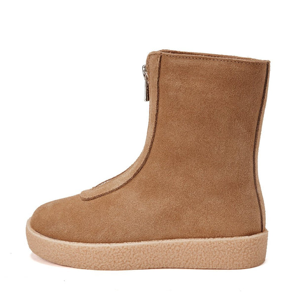 Leah Suede High Camel Boots by Age of Innocence
