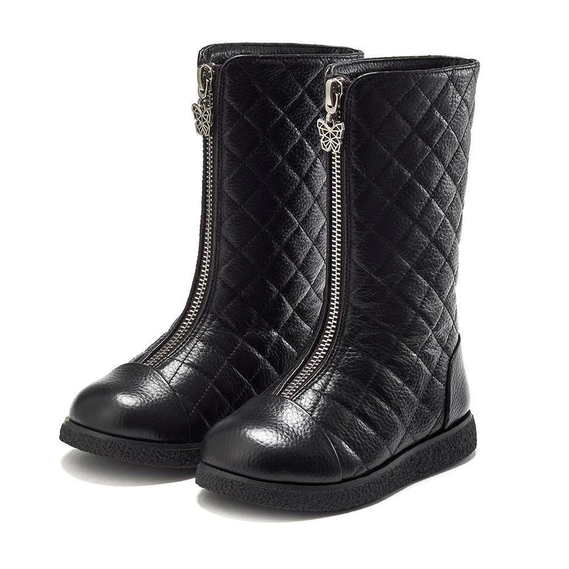Girls tall black boots top