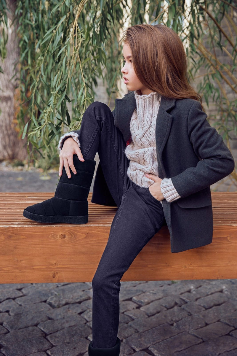 Lou Suede Black Boots by Age of Innocence