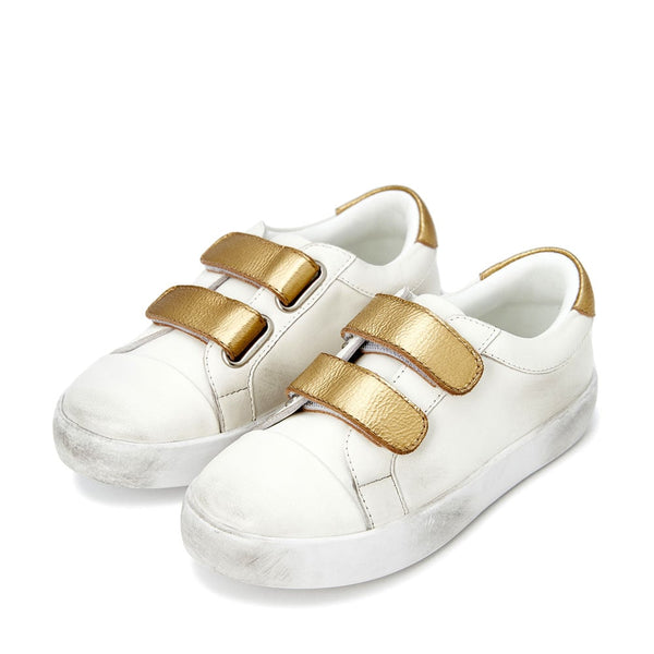 Maeve White/Gold Sneakers by Age of Innocence