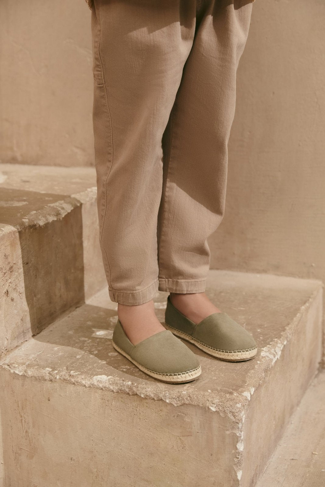 Marcus Suede Khaki Loafers by Age of Innocence