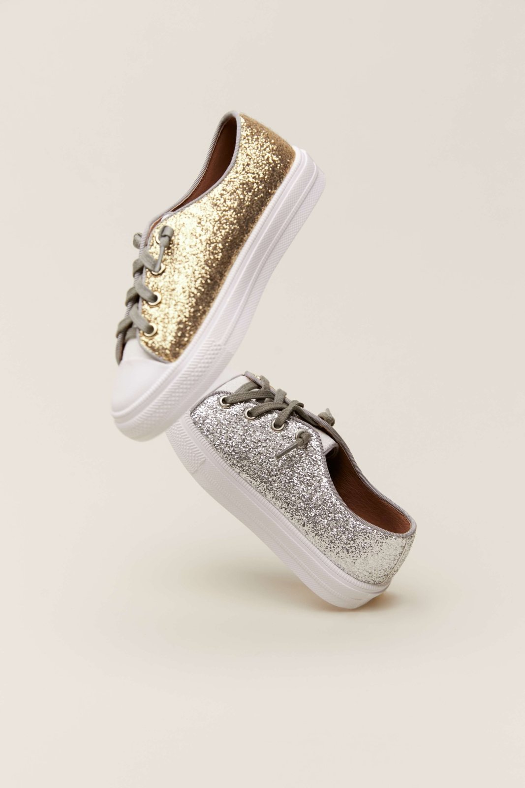 Marcy Silver/ White/ Gold Sneakers by Age of Innocence