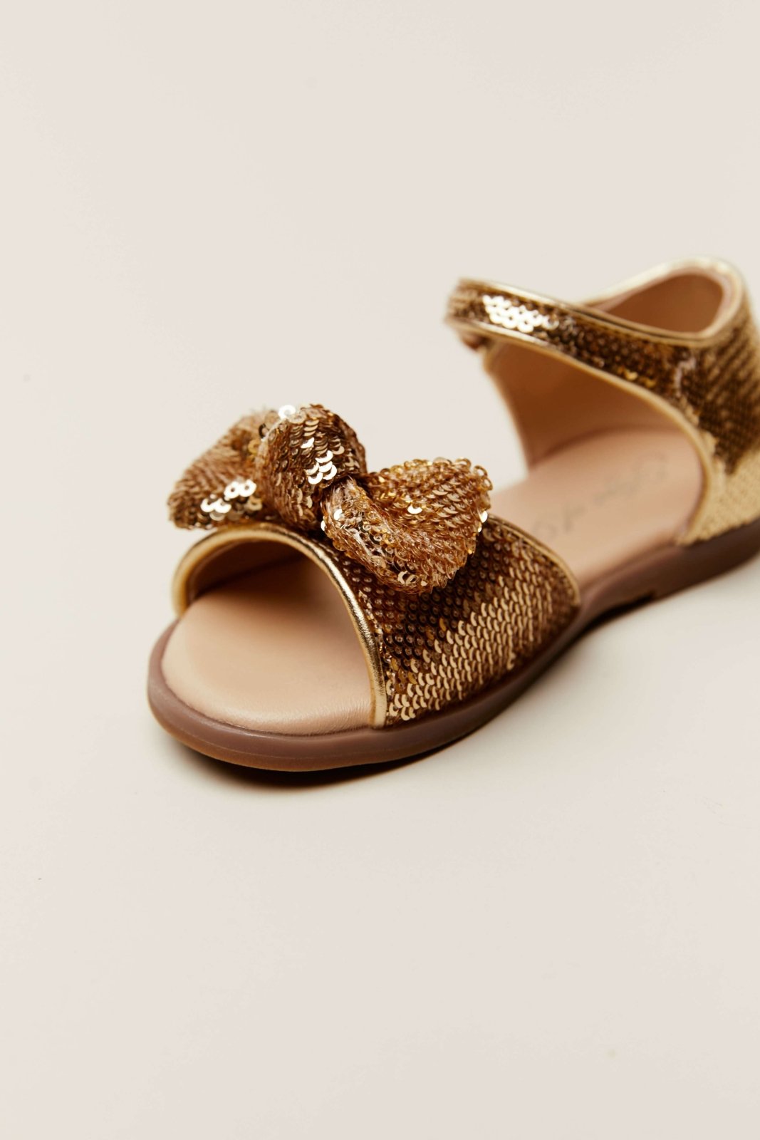 Margo Sequins Gold Sandals by Age of Innocence