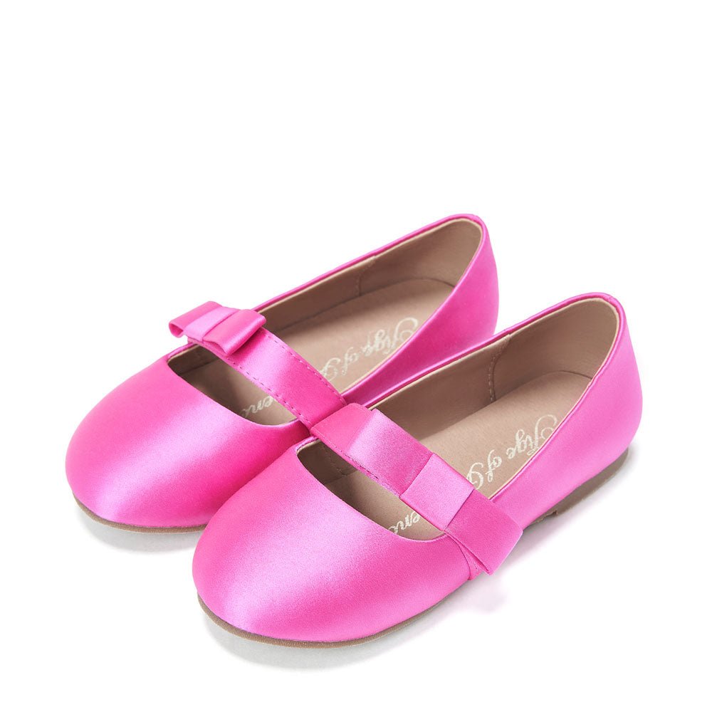 Mia Satin Fuchsia Shoes by Age of Innocence