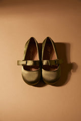 Mia Satin Khaki Shoes by Age of Innocence