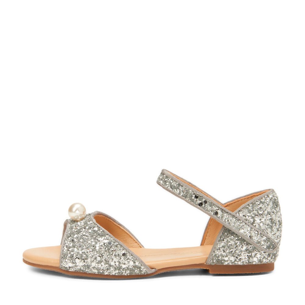 Mila Glitter Silver Sandals by Age of Innocence