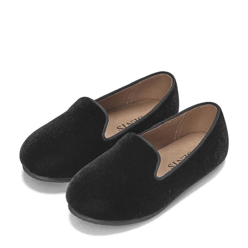 Milo Velvet Black Loafers by Age of Innocence