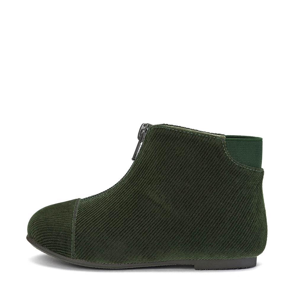 Nicole Ribbed Velvet Khaki Boots by Age of Innocence