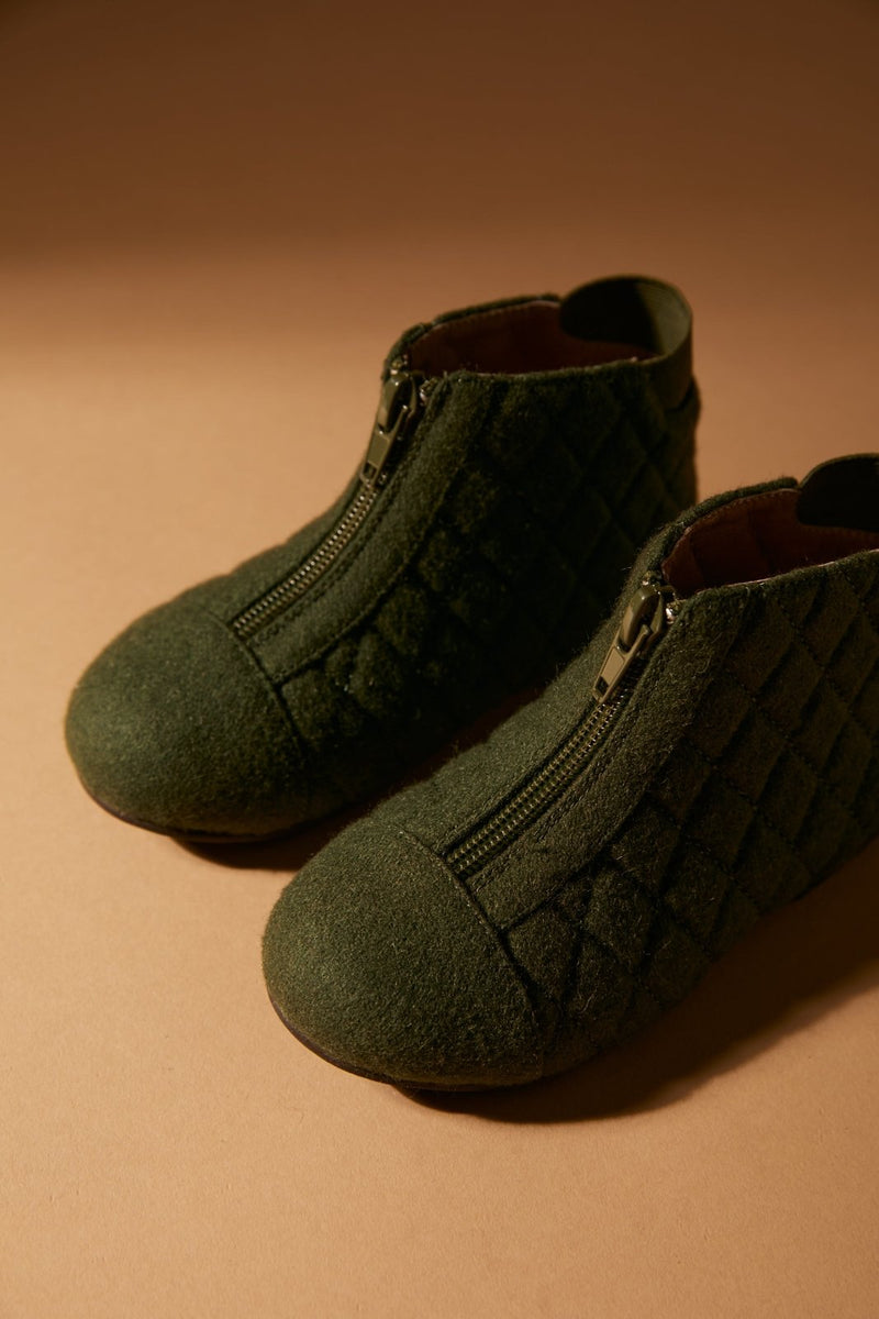 Nicole Wool Green Boots by Age of Innocence