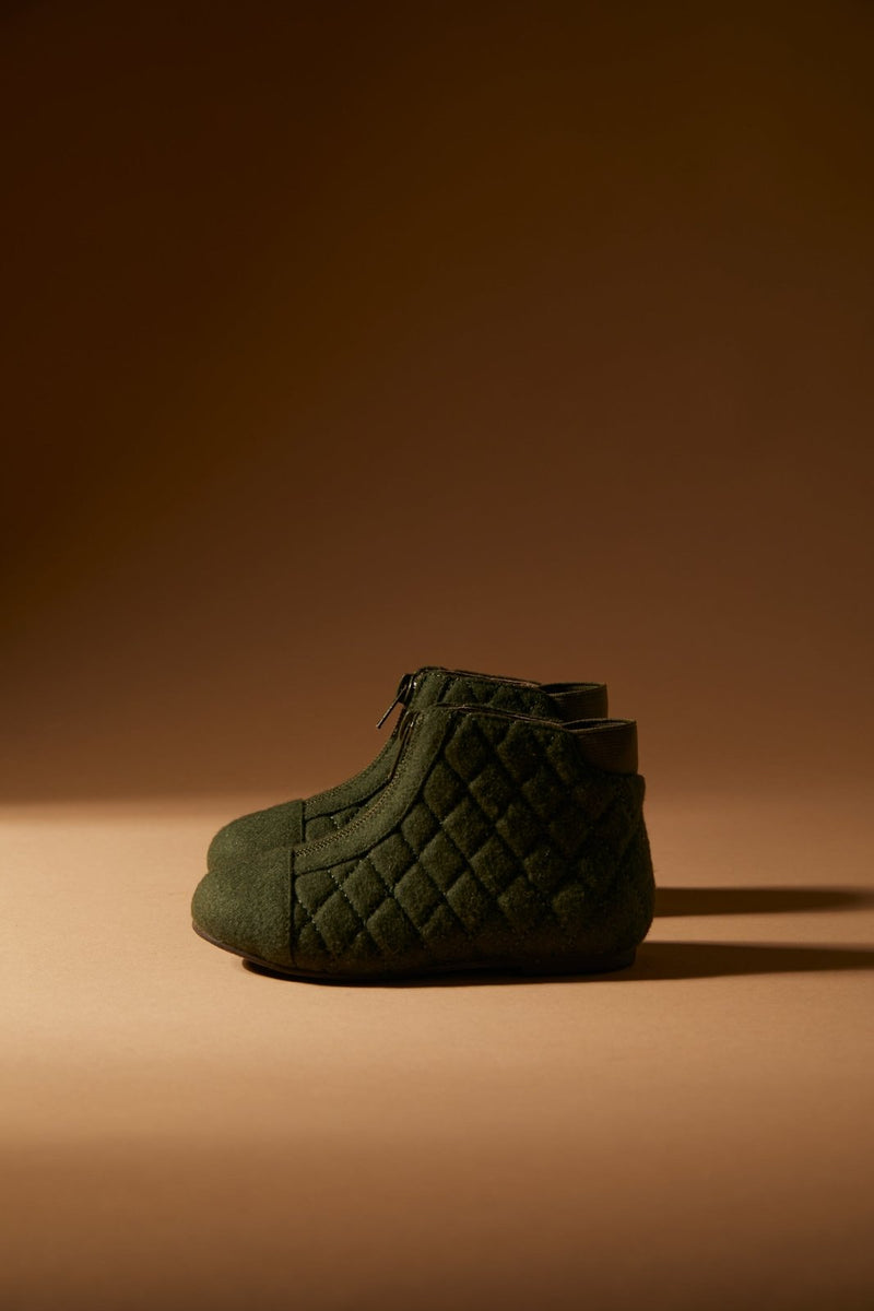 Nicole Wool Green Boots by Age of Innocence
