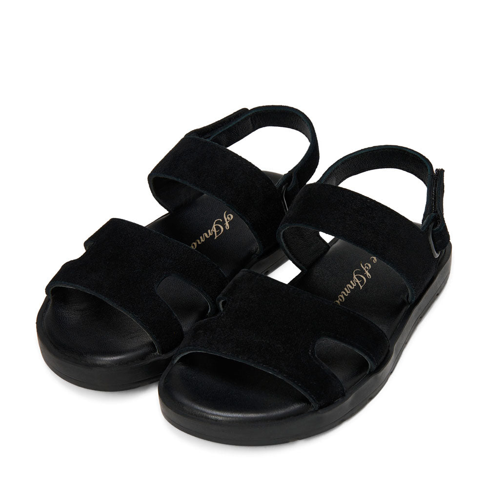 Noa Suede Black Sandals Age of Innocence