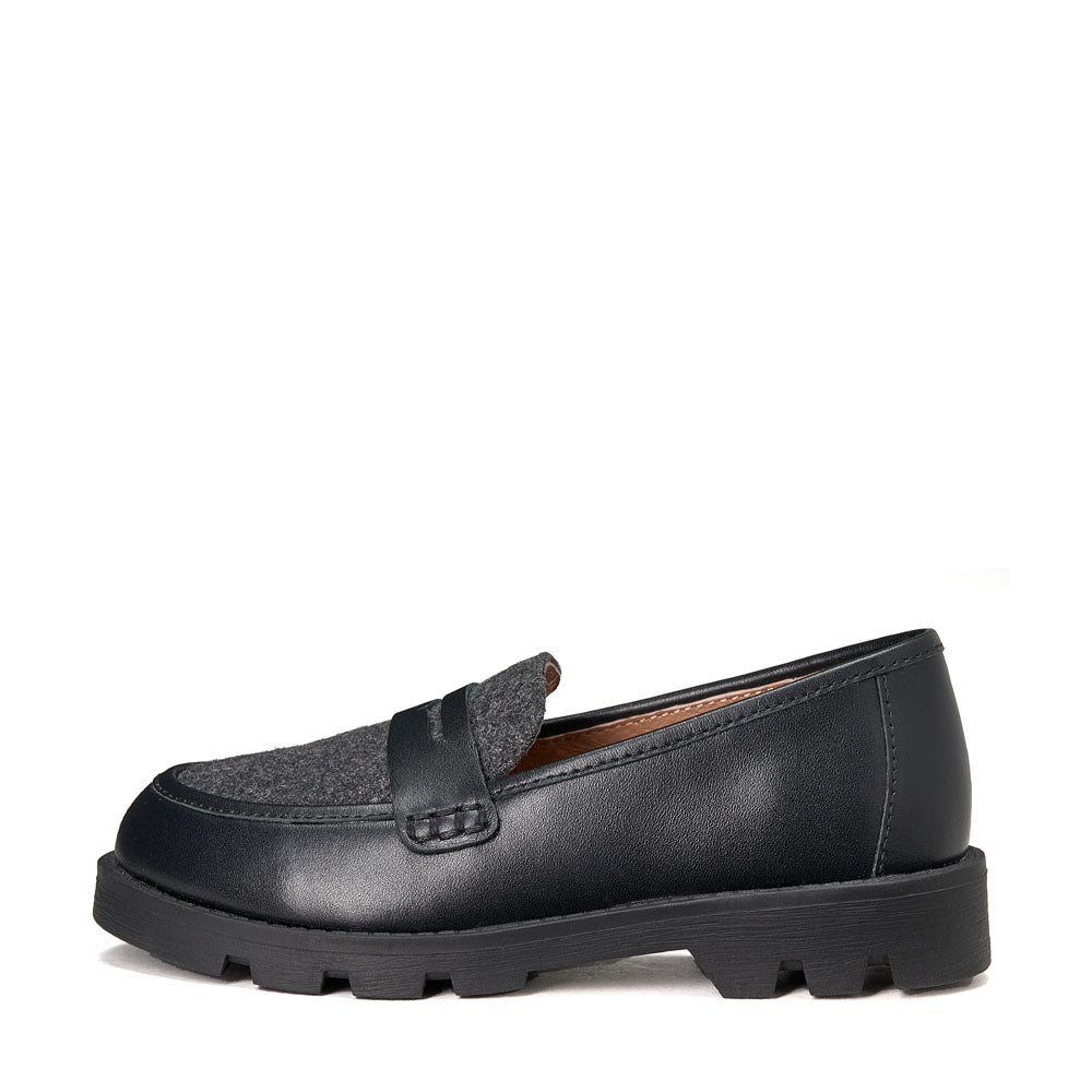 Paula 2.0 Black/Dark Grey Loafers Age of Innocence