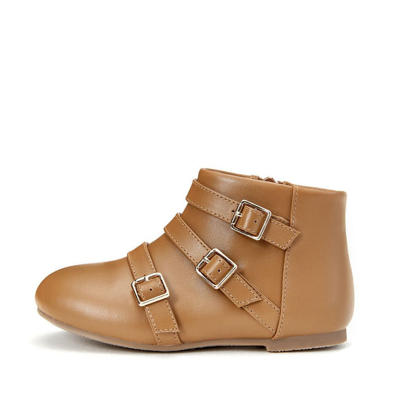 Phoebe Leather Camel Boots by Age of Innocence