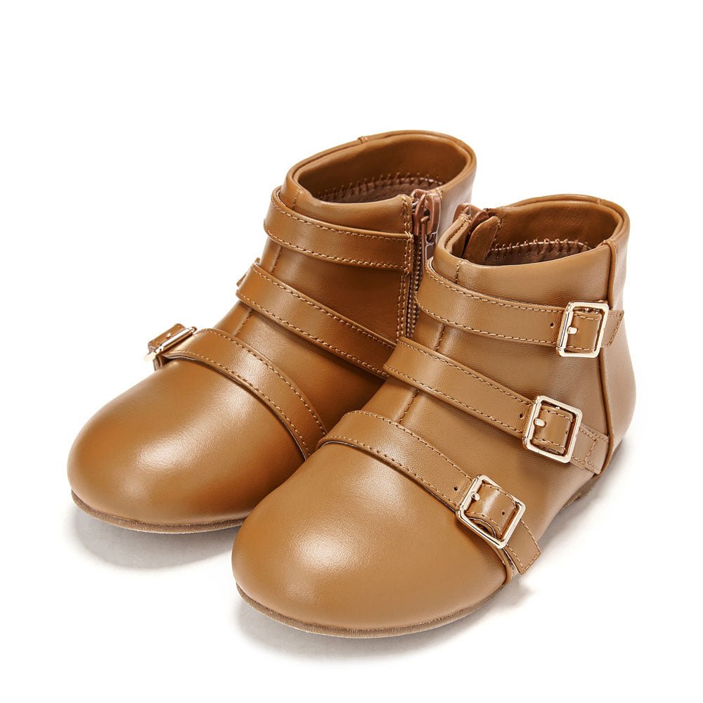 Phoebe Leather Camel Boots Age of Innocence