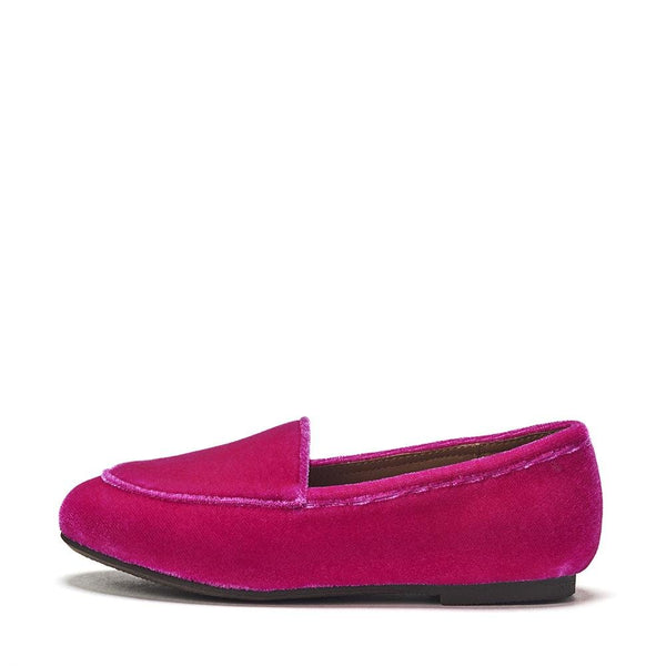 Piper Velvet Fuchsia Loafers by Age of Innocence