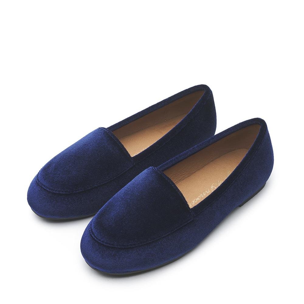 Piper Velvet Navy Loafers by Age of Innocence