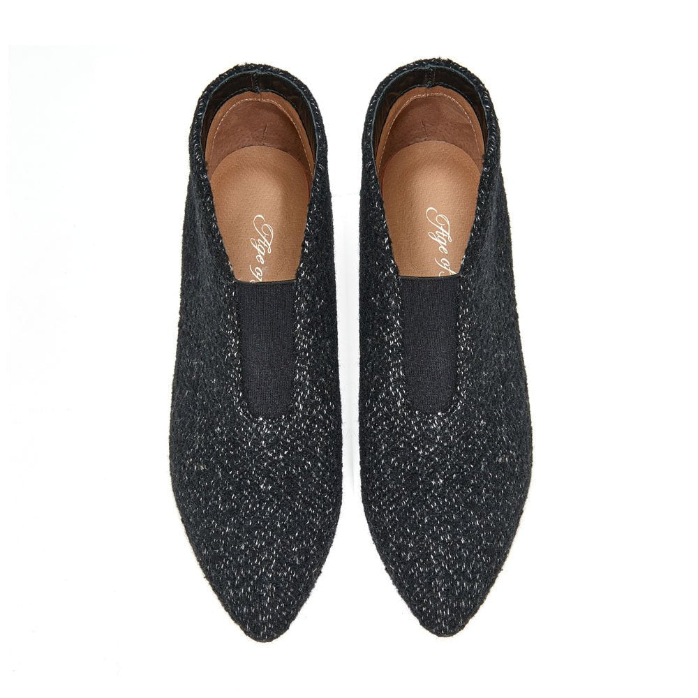 Pris Tweed Black Boots Age of Innocence Women