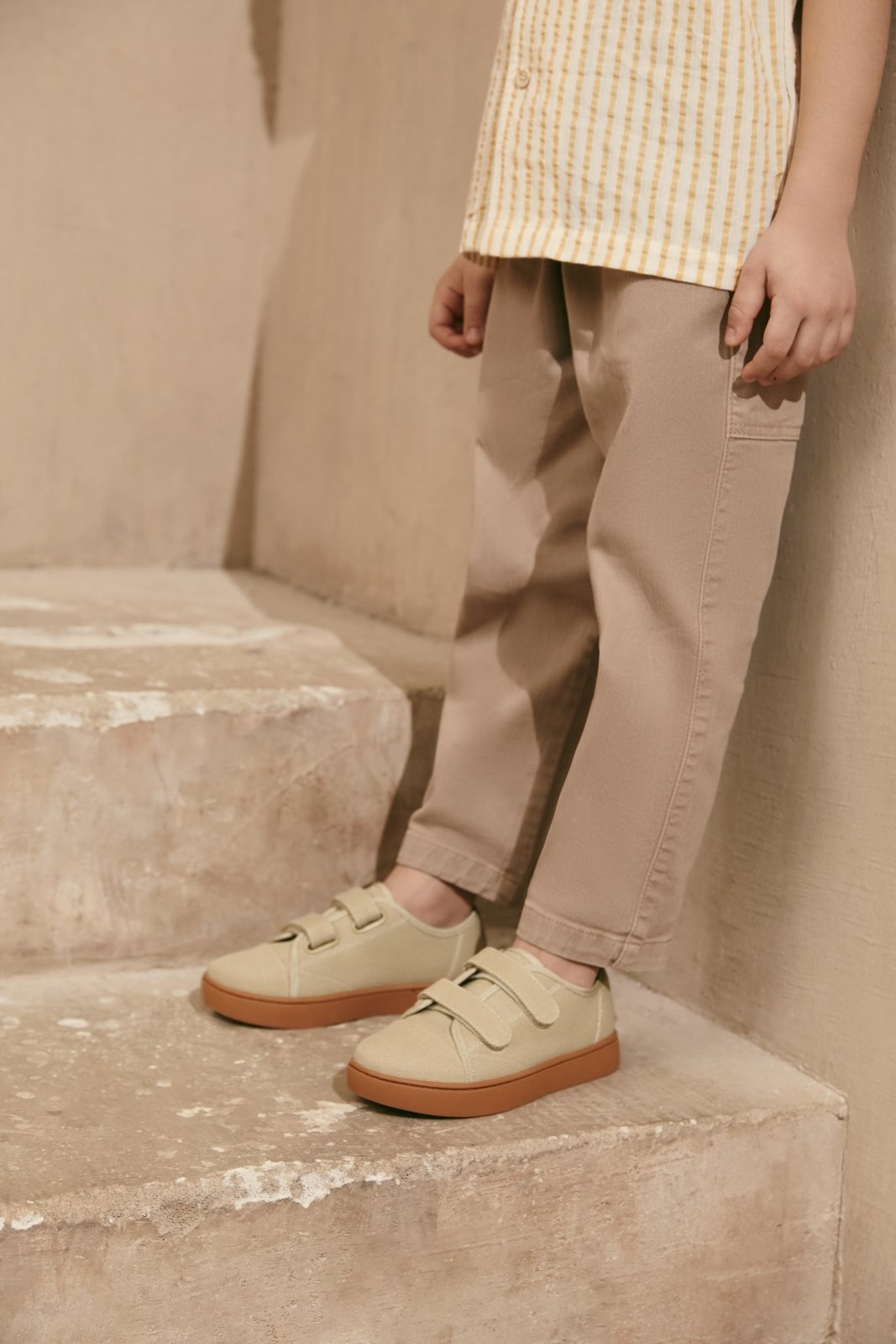 Robby 2.0 Canvas Khaki Sneakers by Age of Innocence