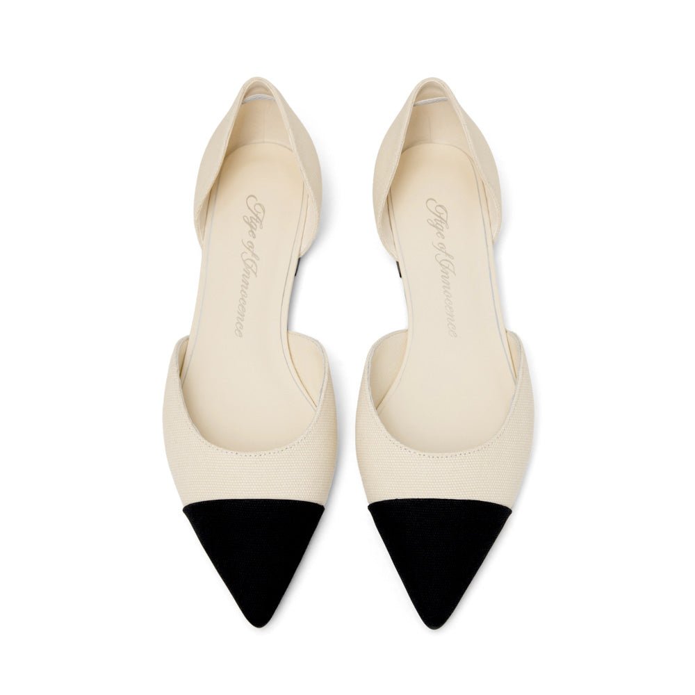 Sandra Canvas White/Black Shoes by Age of Innocence