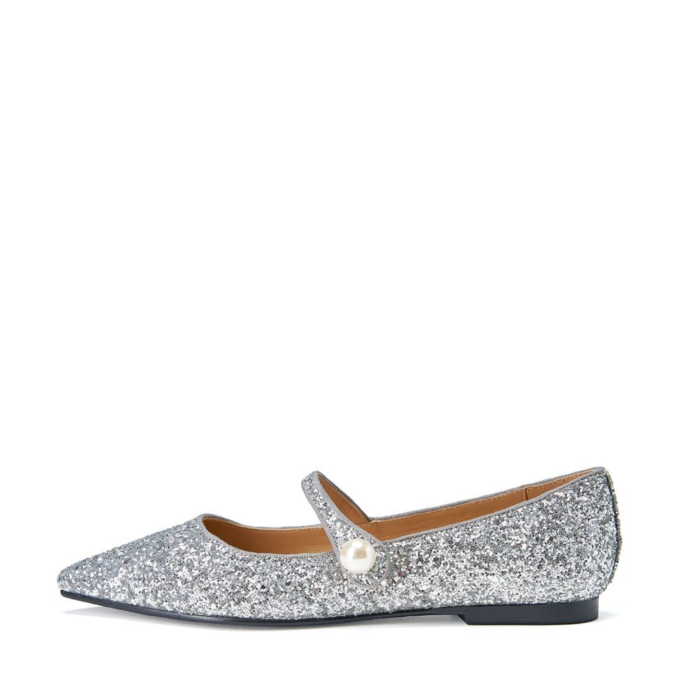 Thea Glitter 2.0 Silver Shoes by Age of Innocence