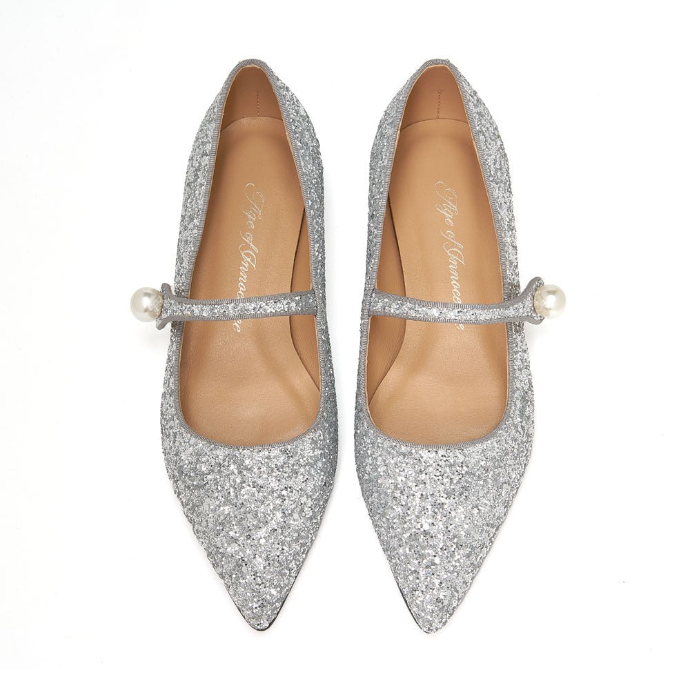 Thea Glitter 2.0 Silver Shoes Age of Innocence Women