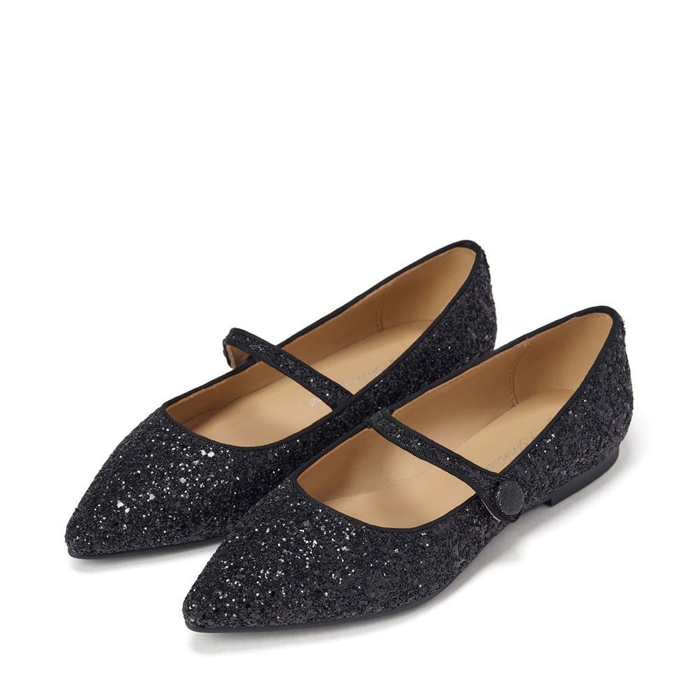 Thea Glitter Black Shoes Age of Innocence Women