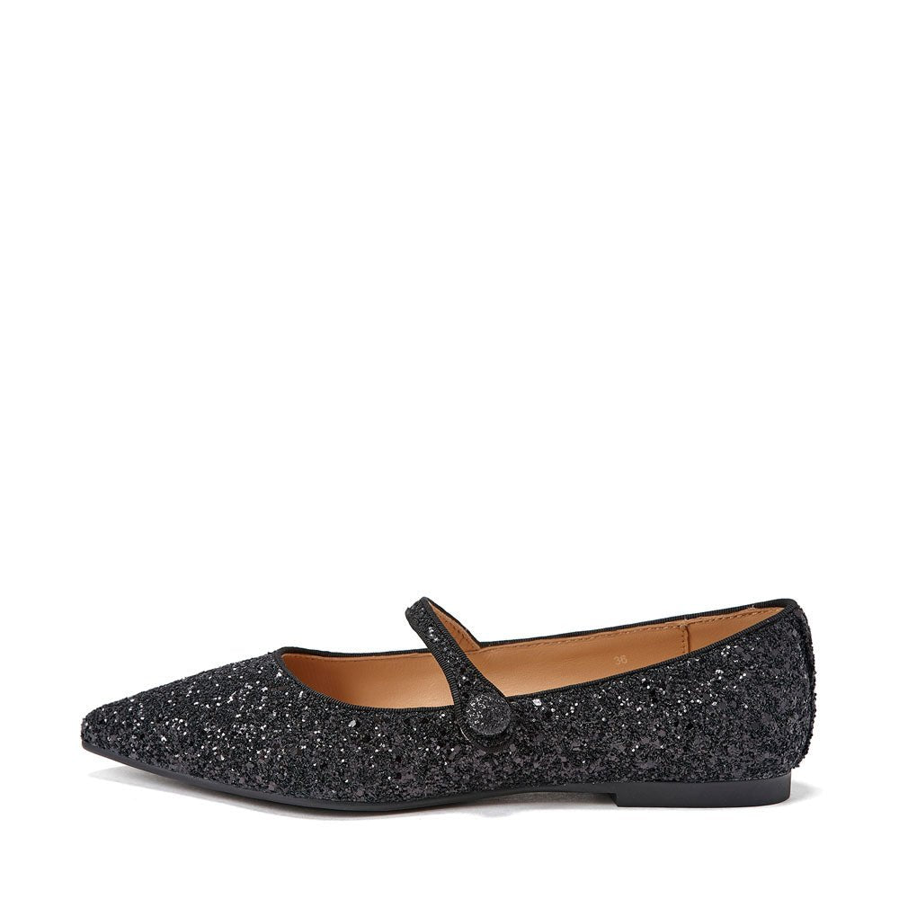 Thea Glitter Black Shoes Age of Innocence Women