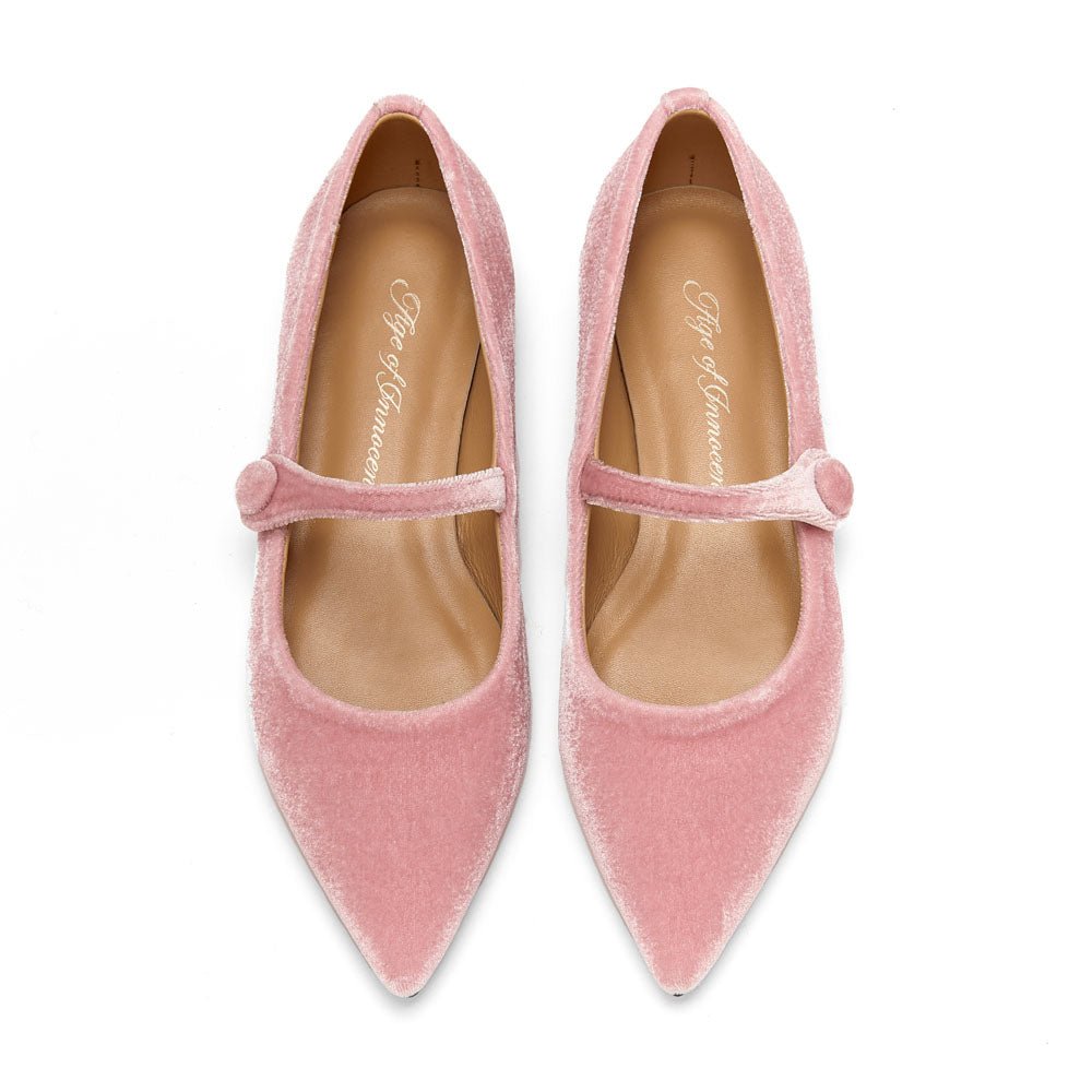 Thea Velvet Dark Pink Shoes Age of Innocence Women