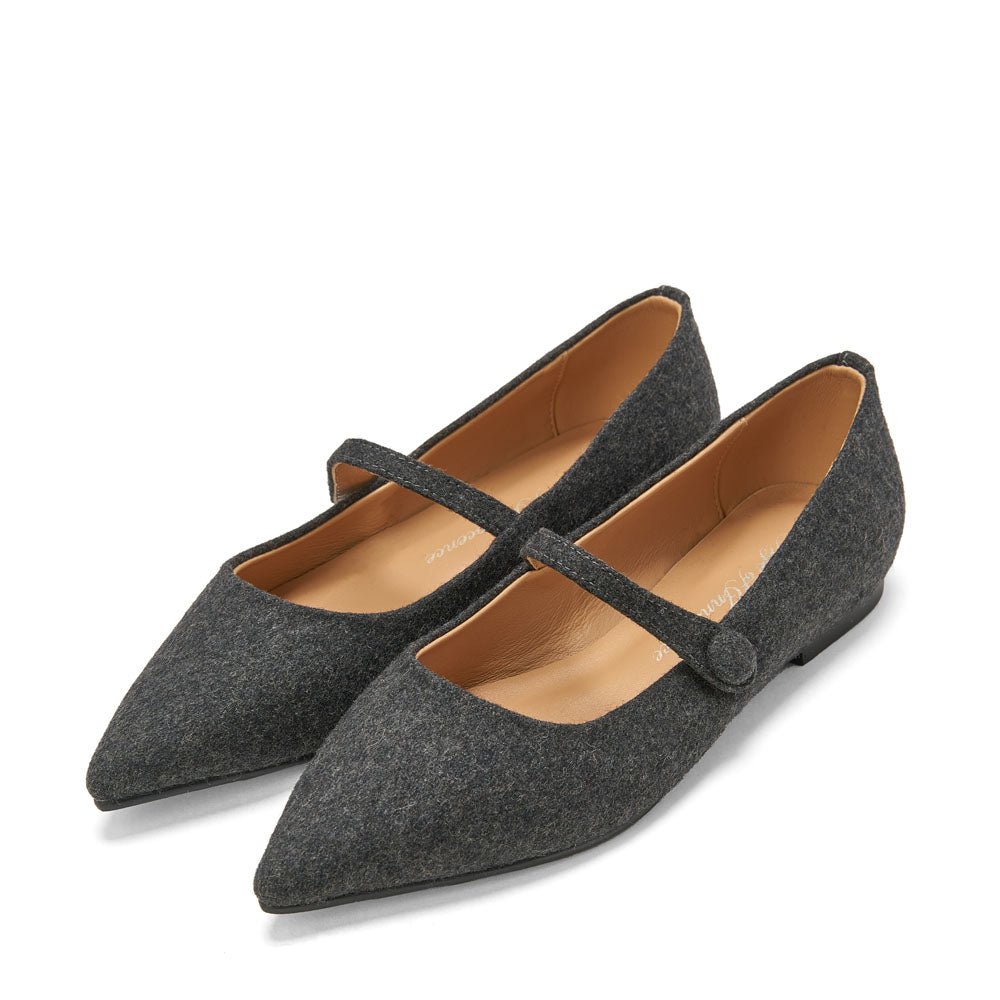 Thea Wool Grey Shoes by Age of Innocence