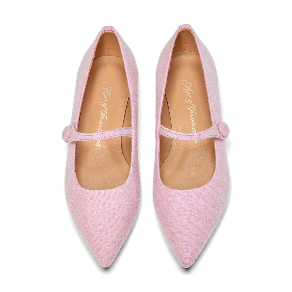 Thea Wool Pink Shoes by Age of Innocence