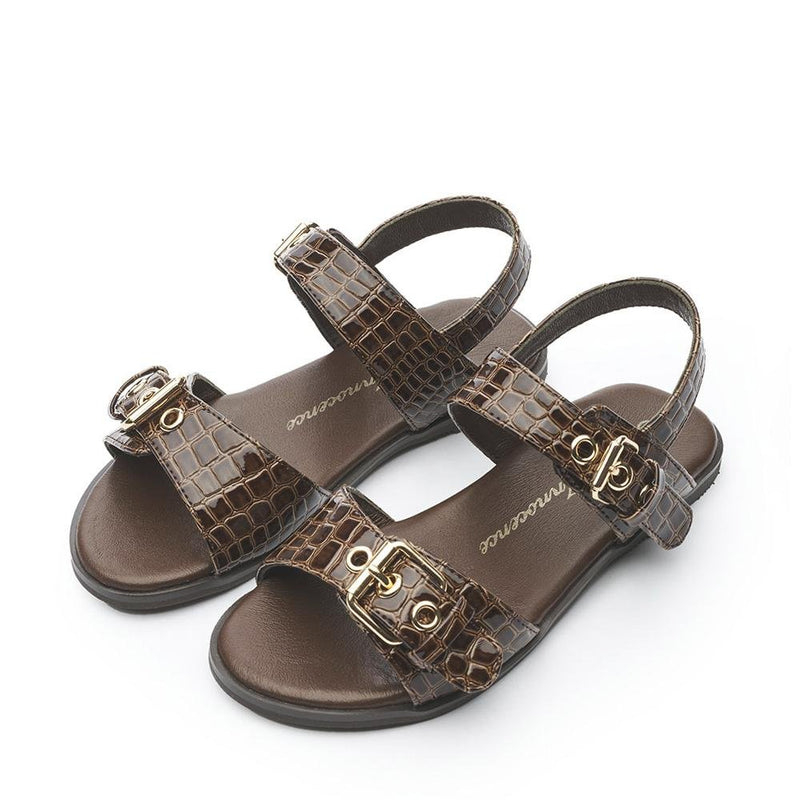 Zara Croco Brown Sandals by Age of Innocence