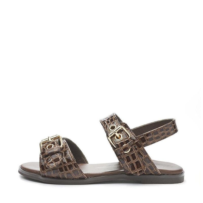 Zara Croco Brown Sandals by Age of Innocence