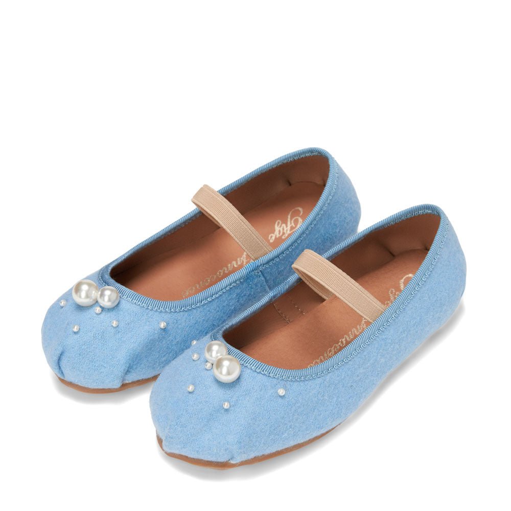Zelda Wool Blue Shoes Age of Innocence
