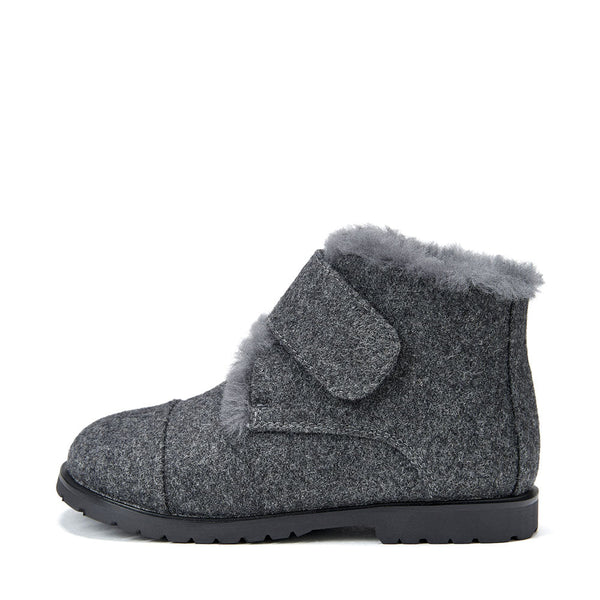 Zoey Wool Dark Grey Boots by Age of Innocence