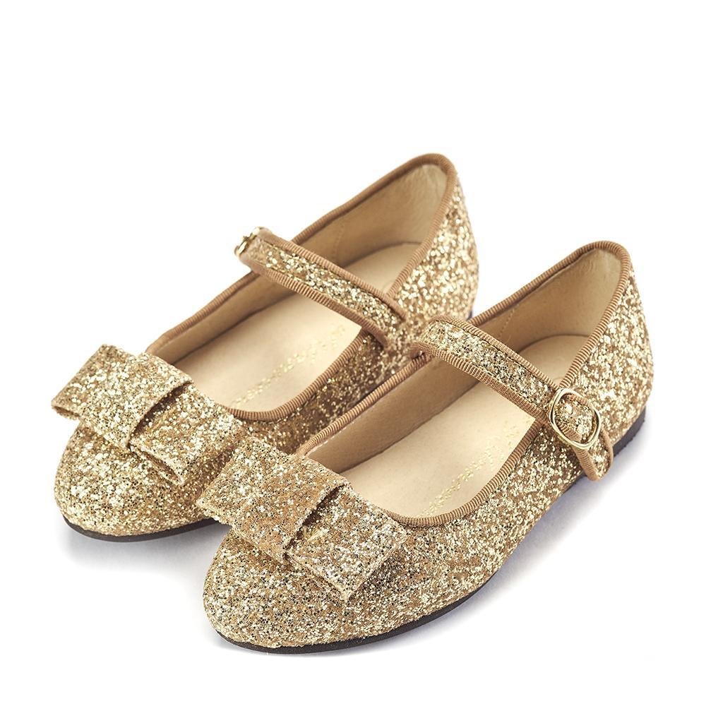 Ellen Glitter Gold Shoes Age of Innocence