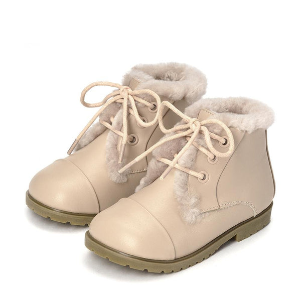Zoey Leather Pink Boots by Age of Innocence